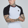 SikSilk - White and Black Raglan T-Shirt